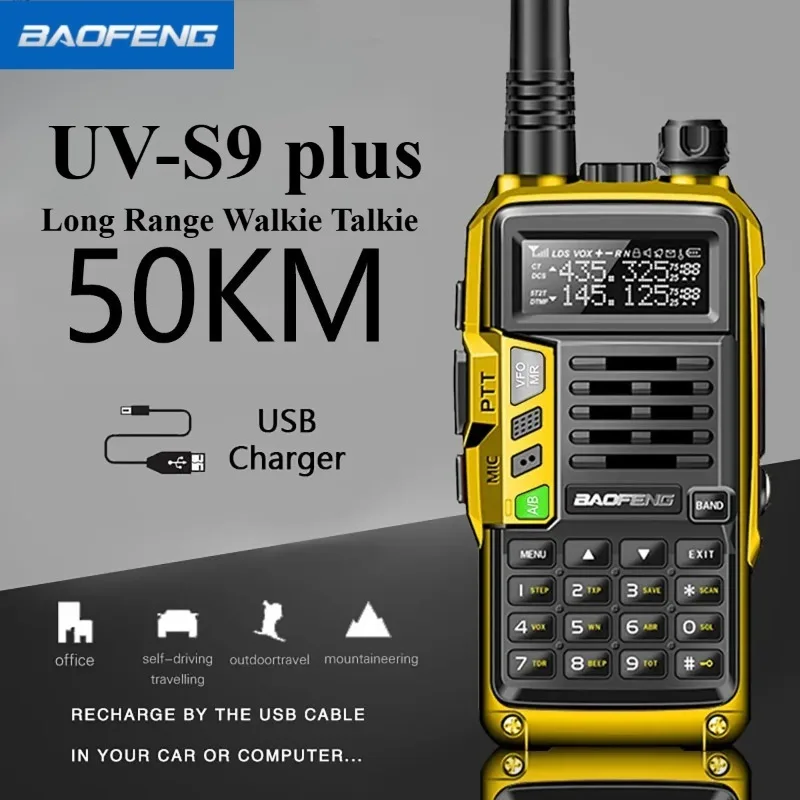 BAOFENG UV-S9 plus Civil Walkie-talkie UV Double-segment Outdoor High-power Handset Radio Baofeng Walkie Talkie Long Range
BAOFENG UV-S9 plus Civil Walkie-talkie UV Double-segment Outdoor High-power Handset Radio Baofeng Walkie Talkie Long Range