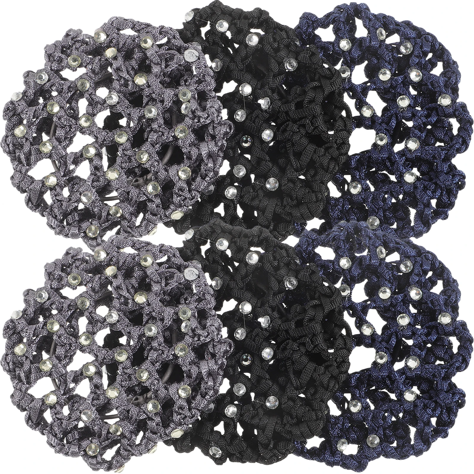 6pcs Nets Women Elastic Bun Covers Rhinestone Black Blue Gray Smooth Material Long Lasting Use Formal Casual Occasions Perfect
6pcs Nets Women Elastic Bun Covers Rhinestone Black Blue Gray Smooth Material Long Lasting Use Formal Casual Occasions Perfect