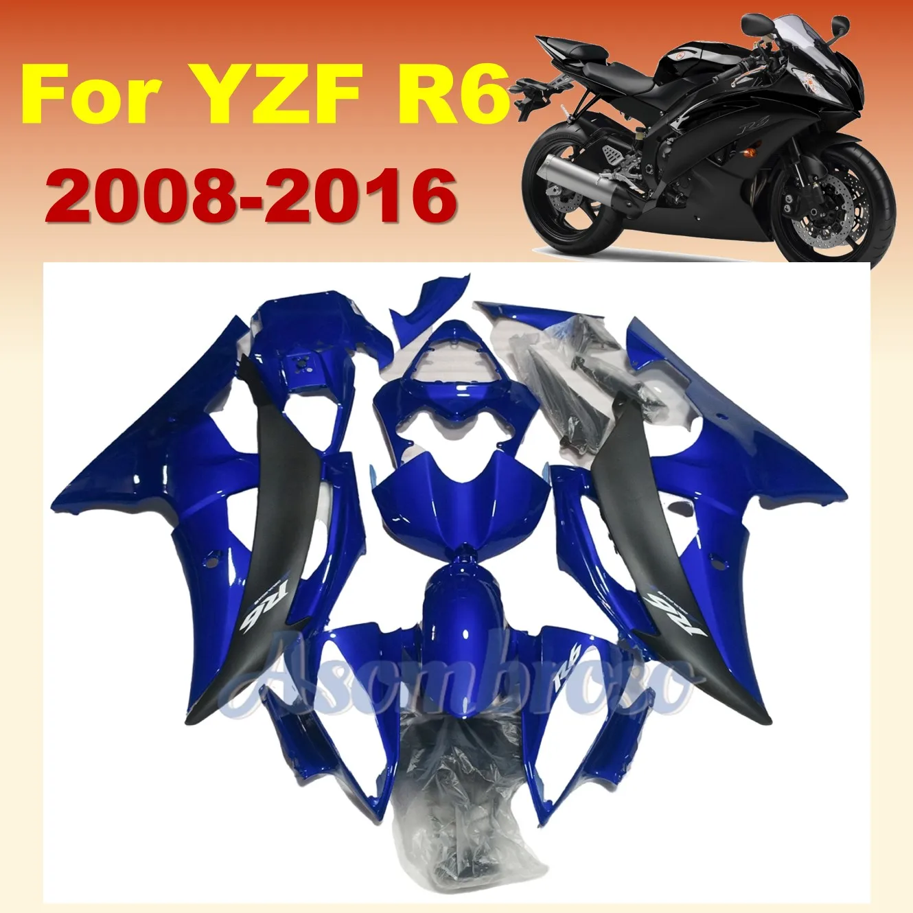 100% Fit for YZFR6 08-16 YZF R6 YZF600 2008 2010 2009 2012 2015 2016 Motorcycle Fairing Bodywork Bright Blue
100% Fit for YZFR6 08-16 YZF R6 YZF600 2008 2010 2009 2012 2015 2016 Motorcycle Fairing Bodywork Bright Blue