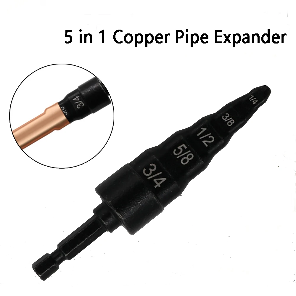 Copper Tube Expander for Hexagonal Handle Hand Drill Copper Tube Expanding Air Conditioner Pipe Tool 1/4" 3/8" 1/2" 5/8" 3/4"
Copper Tube Expander for Hexagonal Handle Hand Drill Copper Tube Expanding Air Conditioner Pipe Tool 1/4" 3/8" 1/2" 5/8" 3/4"