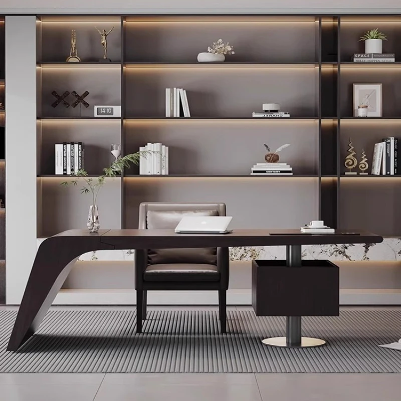 Desk Italian minimalist adult home computer desk modern light luxury high sense solid wood writing desk designer
Desk Italian minimalist adult home computer desk modern light luxury high sense solid wood writing desk designer