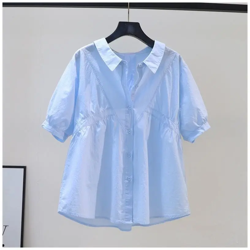 Хлопковая блузка с пышными рукавами, женская, свободного кроя, на пуговицах, с эффектом омоложения, маленький размер, летняя новинка, модная женская блузка
Хлопковая блузка с пышными рукавами, женская, свободного кроя, на пуговицах, с эффектом омоложения, маленький размер, летняя новинка, модная женская блузка