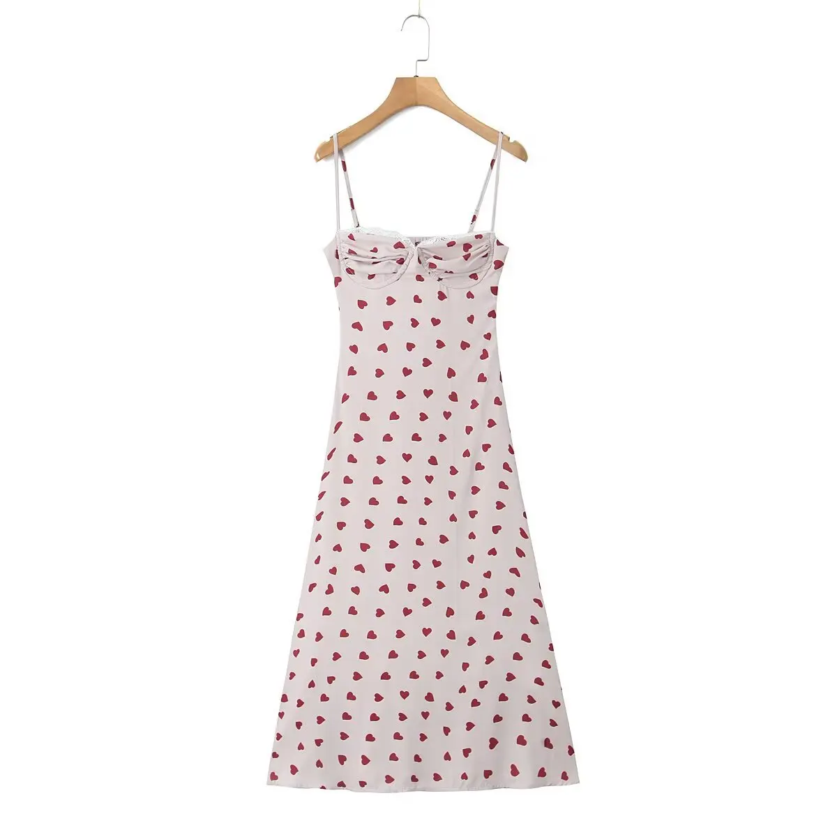 Withered French Style Design With Heart-shaped Printed Camisole Skirt And Lace Patchwork Backless Slimming Dress
Withered French Style Design With Heart-shaped Printed Camisole Skirt And Lace Patchwork Backless Slimming Dress