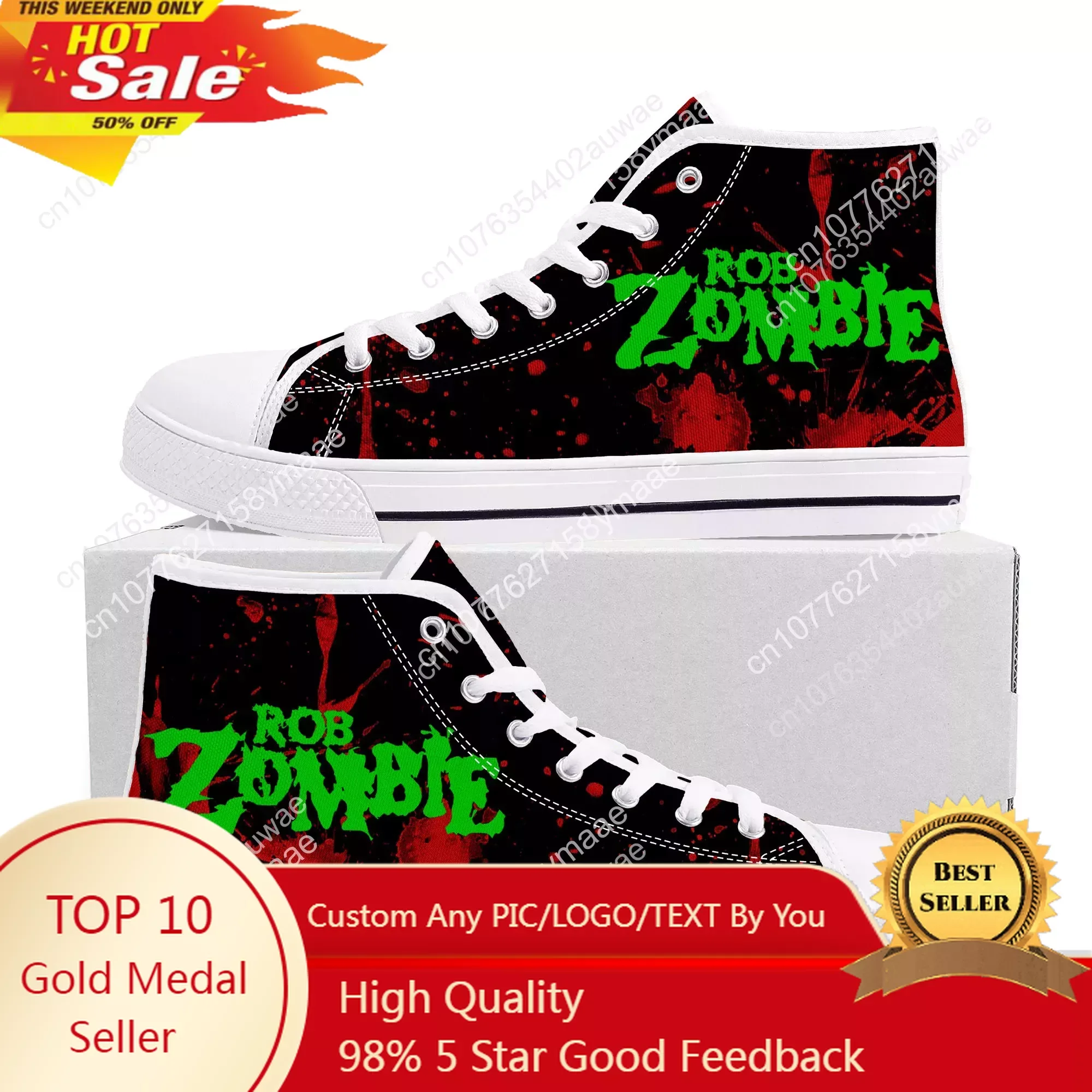 Rob Zombie Rock Singer High Top High Quality Sneakers Men Women Teenager Children Canvas Sneaker Casual Couple Shoes Custom Shoe
Rob Zombie Rock Singer High Top High Quality Sneakers Men Women Teenager Children Canvas Sneaker Casual Couple Shoes Custom Shoe