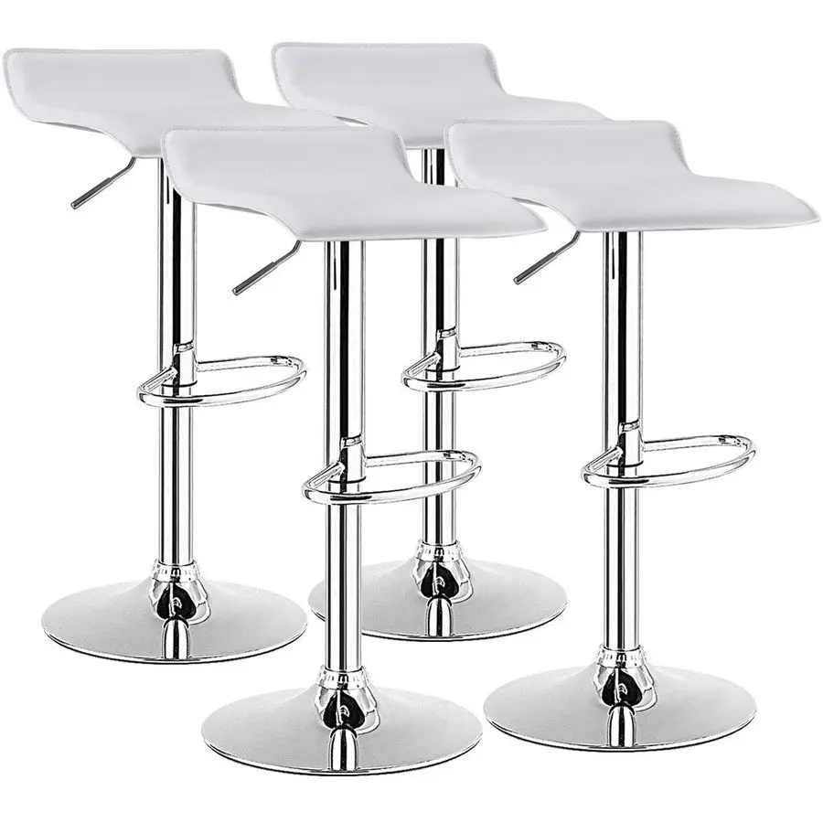 Bar Stools Set of 4, Modern Swivel Contemporary barstools with Adjustable Height, Footrests, Chrome Hydraulic PU Leather Backle
Bar Stools Set of 4, Modern Swivel Contemporary barstools with Adjustable Height, Footrests, Chrome Hydraulic PU Leather Backle