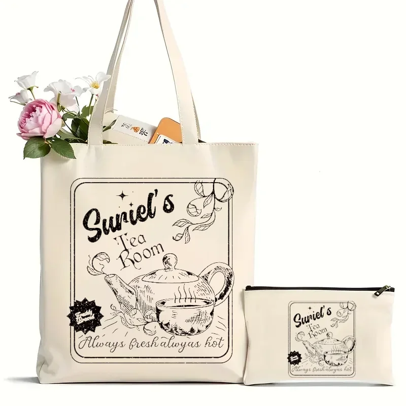 2Pcs Canvas Shopping Bag Portable Shoulder Bag Trendy Large Capacity Tote Bag for Daily Life Purses and Handbags
2Pcs Canvas Shopping Bag Portable Shoulder Bag Trendy Large Capacity Tote Bag for Daily Life Purses and Handbags