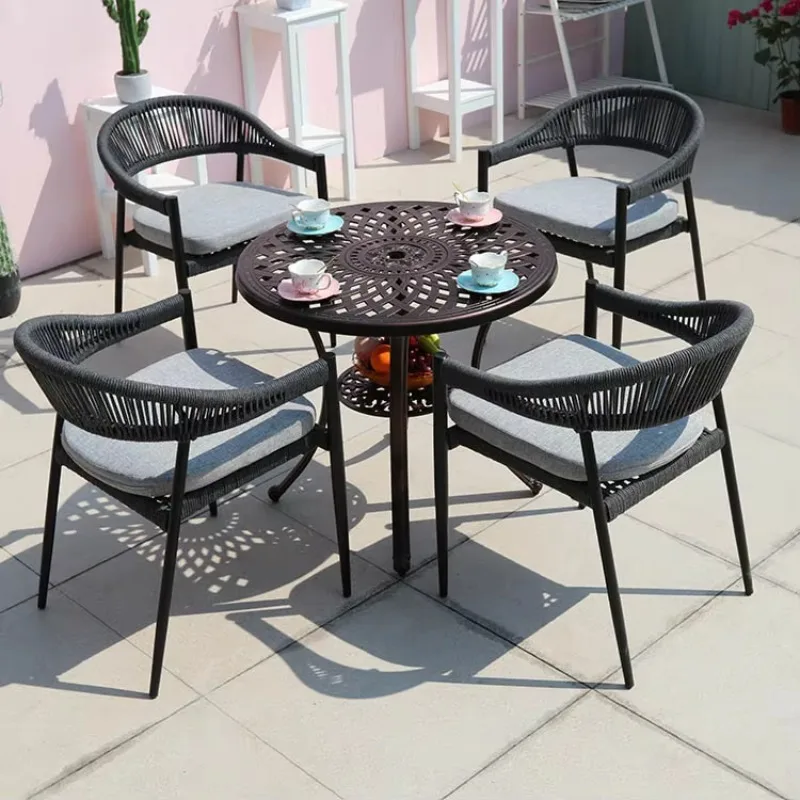 Modern Outdoor Aluminum Dining Set with Coffee Table and Rope Chairs for Warehouse Use
Modern Outdoor Aluminum Dining Set with Coffee Table and Rope Chairs for Warehouse Use
