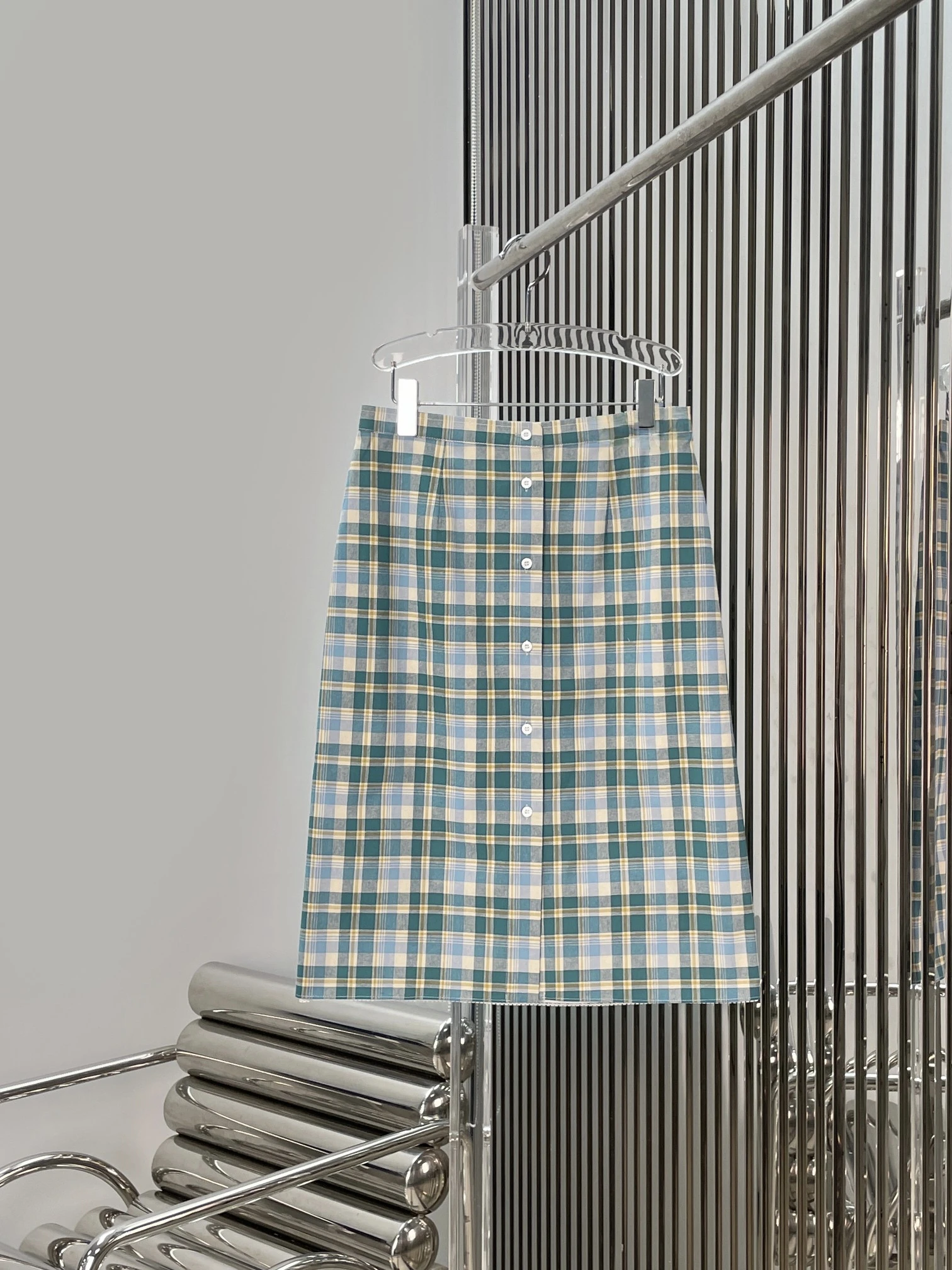 Fashionable Plaid High Waist Midi A-Line Skirt Slimming Half-length Retro Split Design Ladies Cotton Spring Autumn Skirt
Fashionable Plaid High Waist Midi A-Line Skirt Slimming Half-length Retro Split Design Ladies Cotton Spring Autumn Skirt