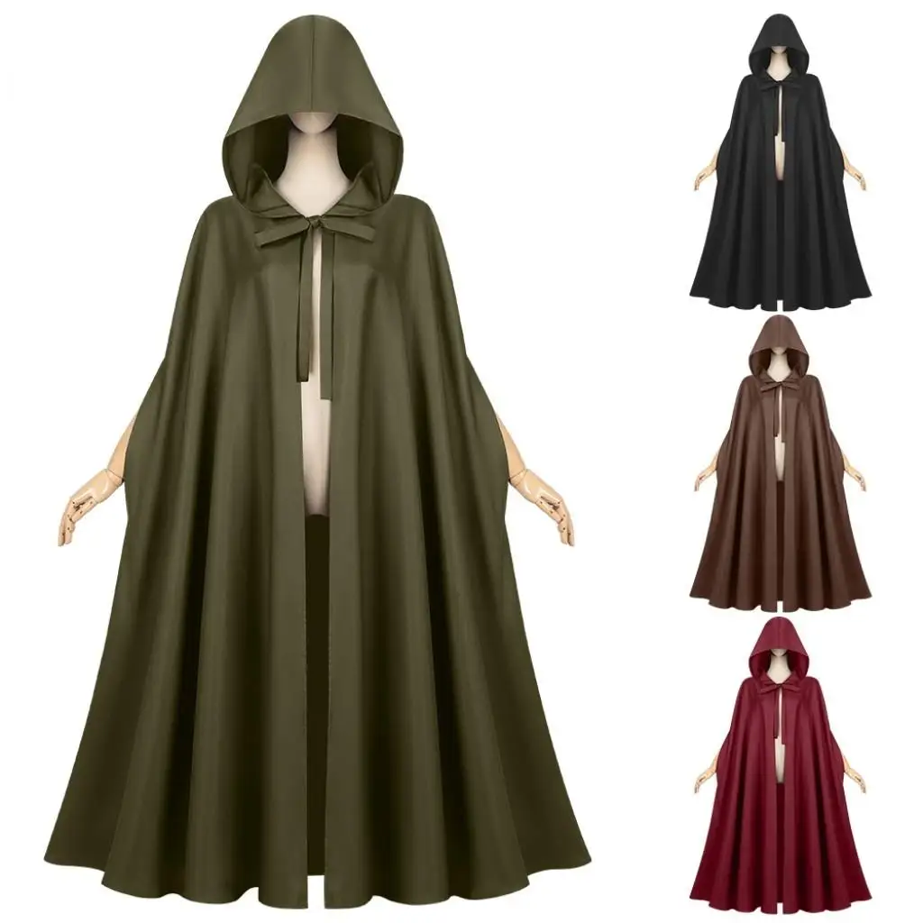 Medieval Hooded Robe Halloween Monk Cape Wizard Long Coat Women's Ethnic Costume Stage Performance Traditional Chinese Clothing
Medieval Hooded Robe Halloween Monk Cape Wizard Long Coat Women's Ethnic Costume Stage Performance Traditional Chinese Clothing