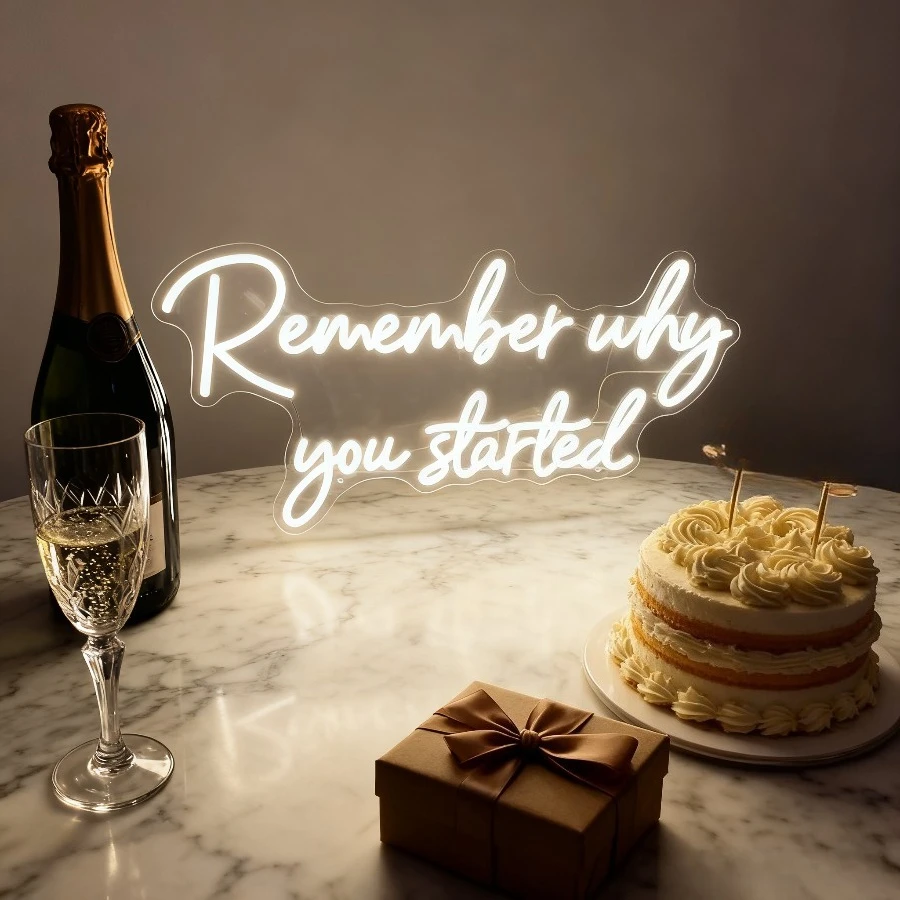 Remember Why You Started Neon Sign USB Dimmable LED Neon Light for Wedding Party Study Room Bar Cafe Wall Decor New Year Gifts
Remember Why You Started Neon Sign USB Dimmable LED Neon Light for Wedding Party Study Room Bar Cafe Wall Decor New Year Gifts