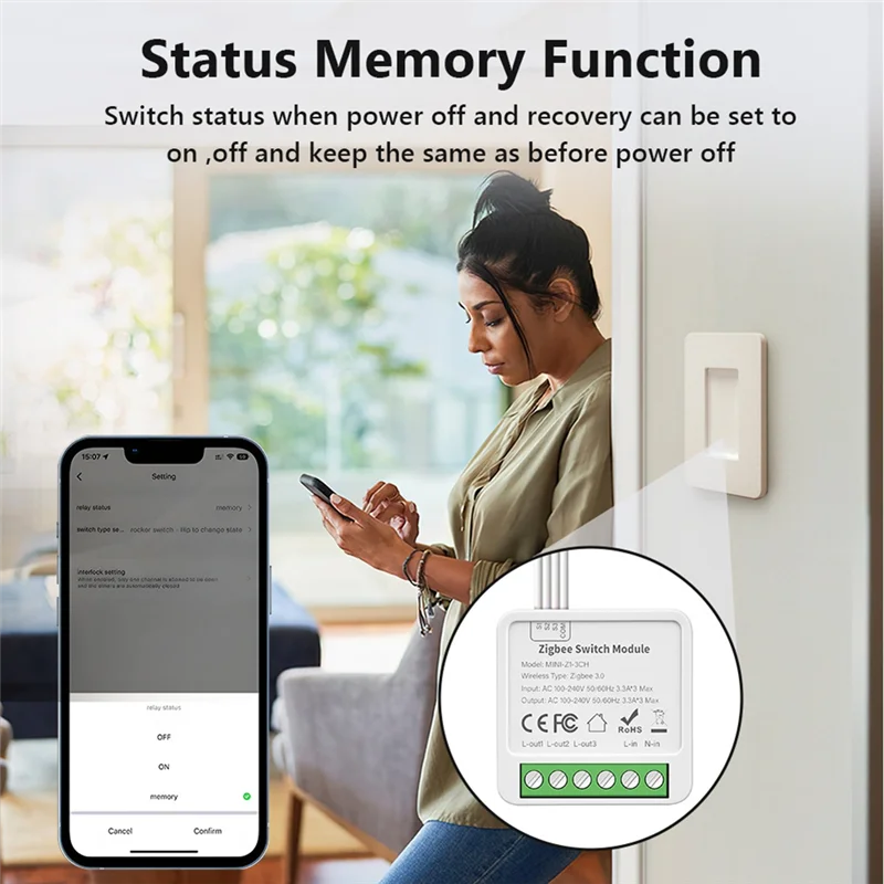 Tuya Zigbee 3 CH DIY Smart Switch 3-Way Control Light Relay Smart Life Wireless Remote Control Zigbee Switch Module
Tuya Zigbee 3 CH DIY Smart Switch 3-Way Control Light Relay Smart Life Wireless Remote Control Zigbee Switch Module