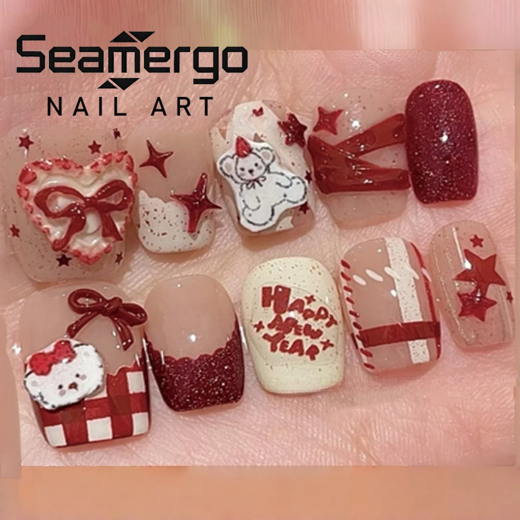 24 шт. коротких квадратных накладных ногтей с милым узором, бантом, французским дизайном, красным медведем, эффектом кошачьего глаза, в нежном стиле.
24 шт. коротких квадратных накладных ногтей с милым узором, бантом, французским дизайном, красным медведем, эффектом кошачьего глаза, в нежном стиле.