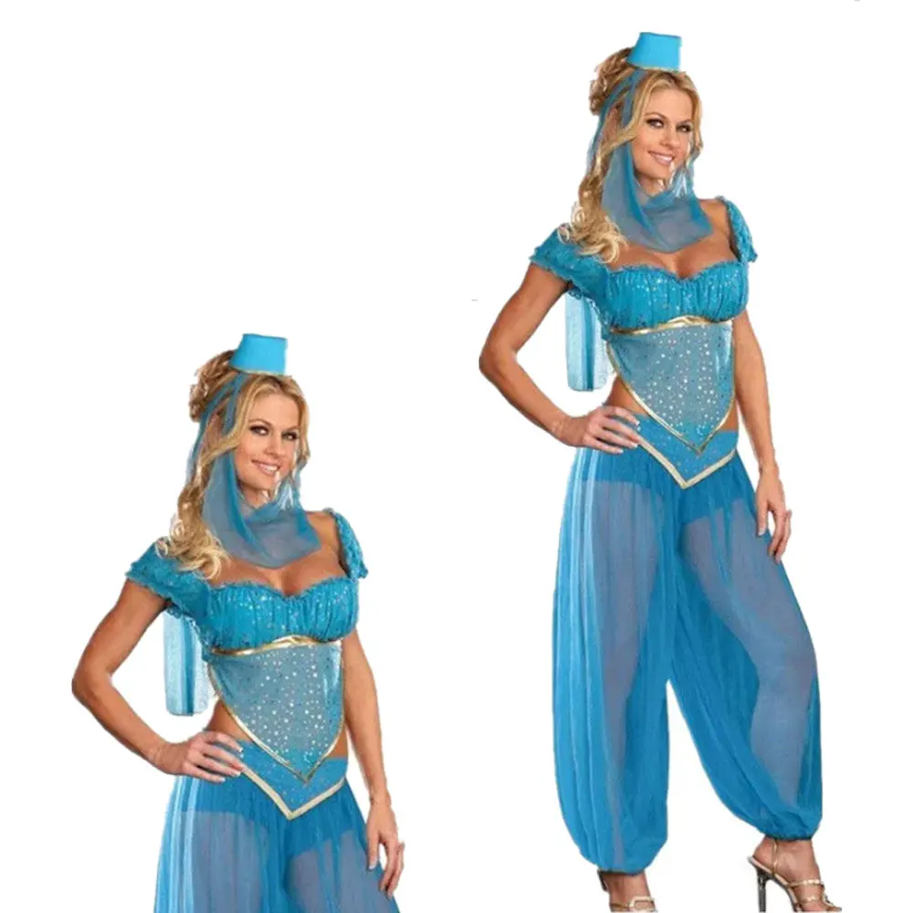 Sexy Goddess Princess Jasmine Costume Adults Women Carnival Halloween Costumes Belly Dance Performance Arab Costume
Sexy Goddess Princess Jasmine Costume Adults Women Carnival Halloween Costumes Belly Dance Performance Arab Costume