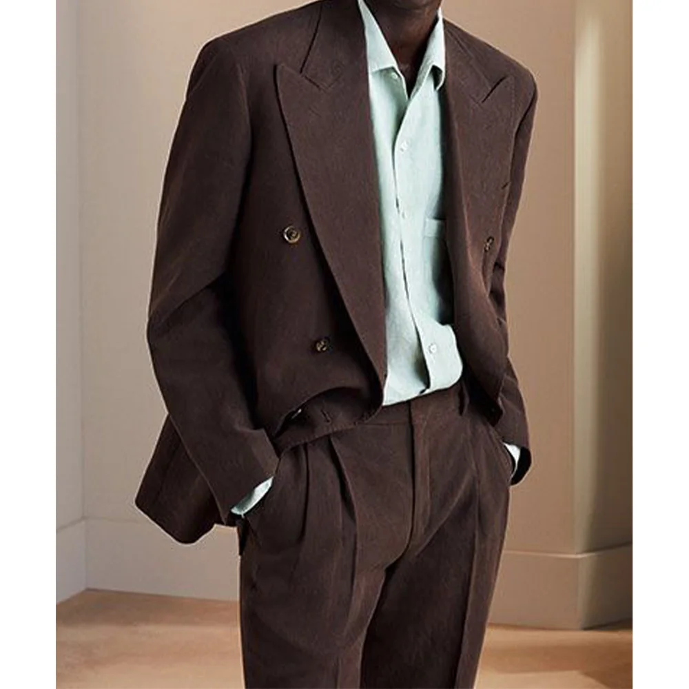 Mens Suit Two Piece Set Double Breasted Notch Lapel Comfort Breathable Business Casual Men Suits Formal Wedding Party Office Bla
Mens Suit Two Piece Set Double Breasted Notch Lapel Comfort Breathable Business Casual Men Suits Formal Wedding Party Office Bla