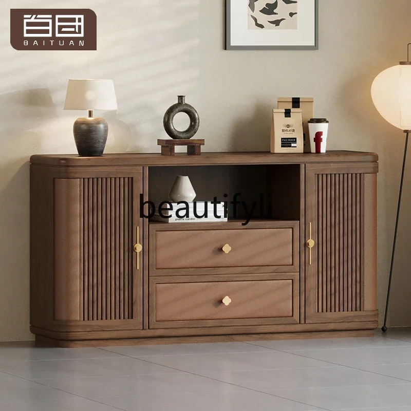 New Chinese-style North American black walnut solid wood dining side cabinet, aesthetic living room tea storage cabinet2936
New Chinese-style North American black walnut solid wood dining side cabinet, aesthetic living room tea storage cabinet2936