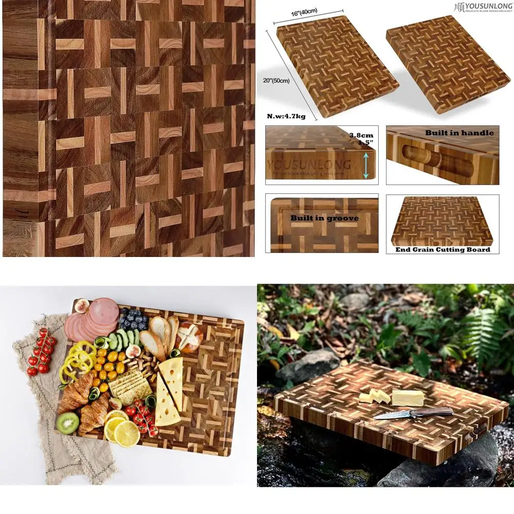 Acacia & Oak Wood Chopping Board with Juice Grooves, Handle, 20L x 16W x 1.5Th, BBQ & Cooktop Friendly
Acacia & Oak Wood Chopping Board with Juice Grooves, Handle, 20L x 16W x 1.5Th, BBQ & Cooktop Friendly