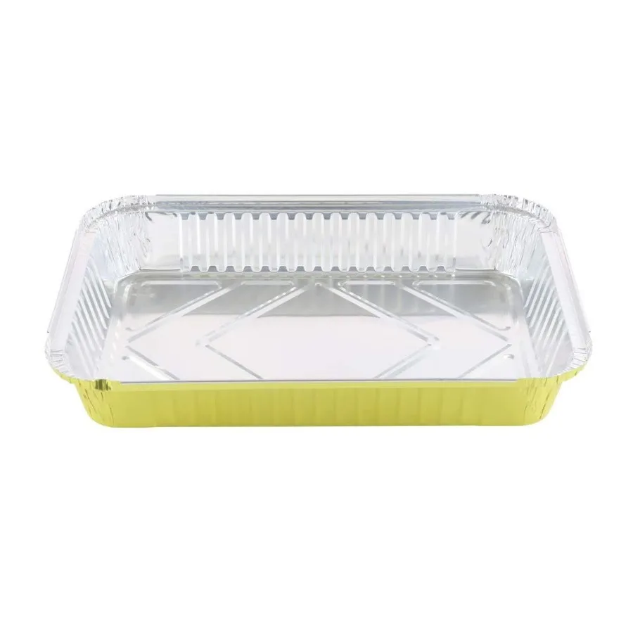 Disposable Colored Aluminum Oblong Pan with Lid - 4 Pounds Aluminum Foil Baking Pans Perfect for Home, Restaurants - Oblong Pan
Disposable Colored Aluminum Oblong Pan with Lid - 4 Pounds Aluminum Foil Baking Pans Perfect for Home, Restaurants - Oblong Pan