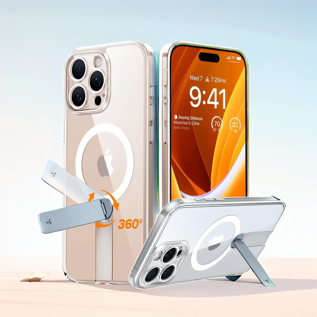 TORRAS for iPhone 16 15 14 Pro Max Case with 360° Rotatable Stand For MagSafe 16ft Military Grade Shockproof Slim Case
TORRAS for iPhone 16 15 14 Pro Max Case with 360° Rotatable Stand For MagSafe 16ft Military Grade Shockproof Slim Case