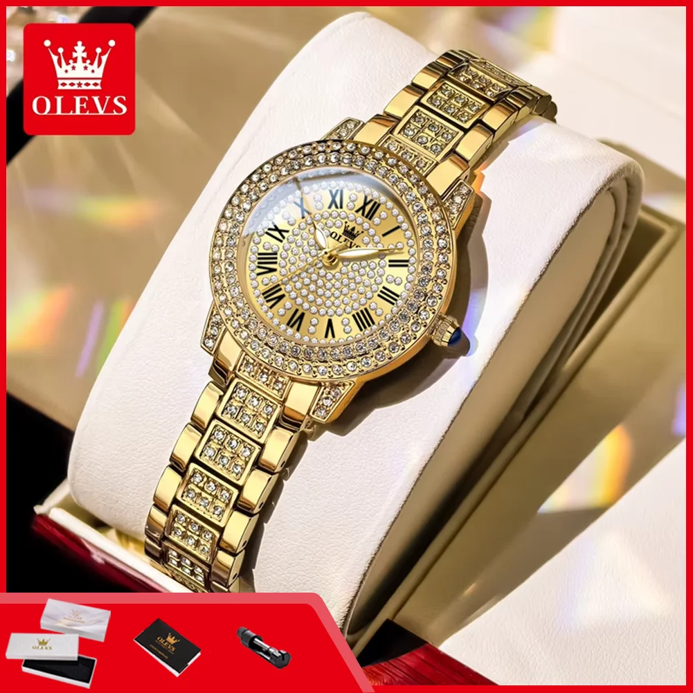 OLEVS 9943 Full Diamond Luxury Quartz Women's Watches Fashion Elegant Stainless Steel Waterproof Luminous Ladies Wrist Watches
OLEVS 9943 Full Diamond Luxury Quartz Women's Watches Fashion Elegant Stainless Steel Waterproof Luminous Ladies Wrist Watches