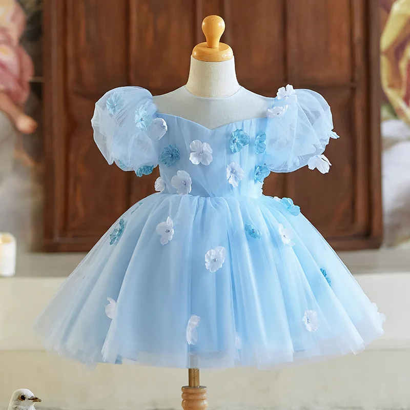 2026 Kids First Birthday Banquet Dress New Blue Flower Girl Wedding Tutu Princess Gown Children Girls Party Gown Elegant Costume
2026 Kids First Birthday Banquet Dress New Blue Flower Girl Wedding Tutu Princess Gown Children Girls Party Gown Elegant Costume