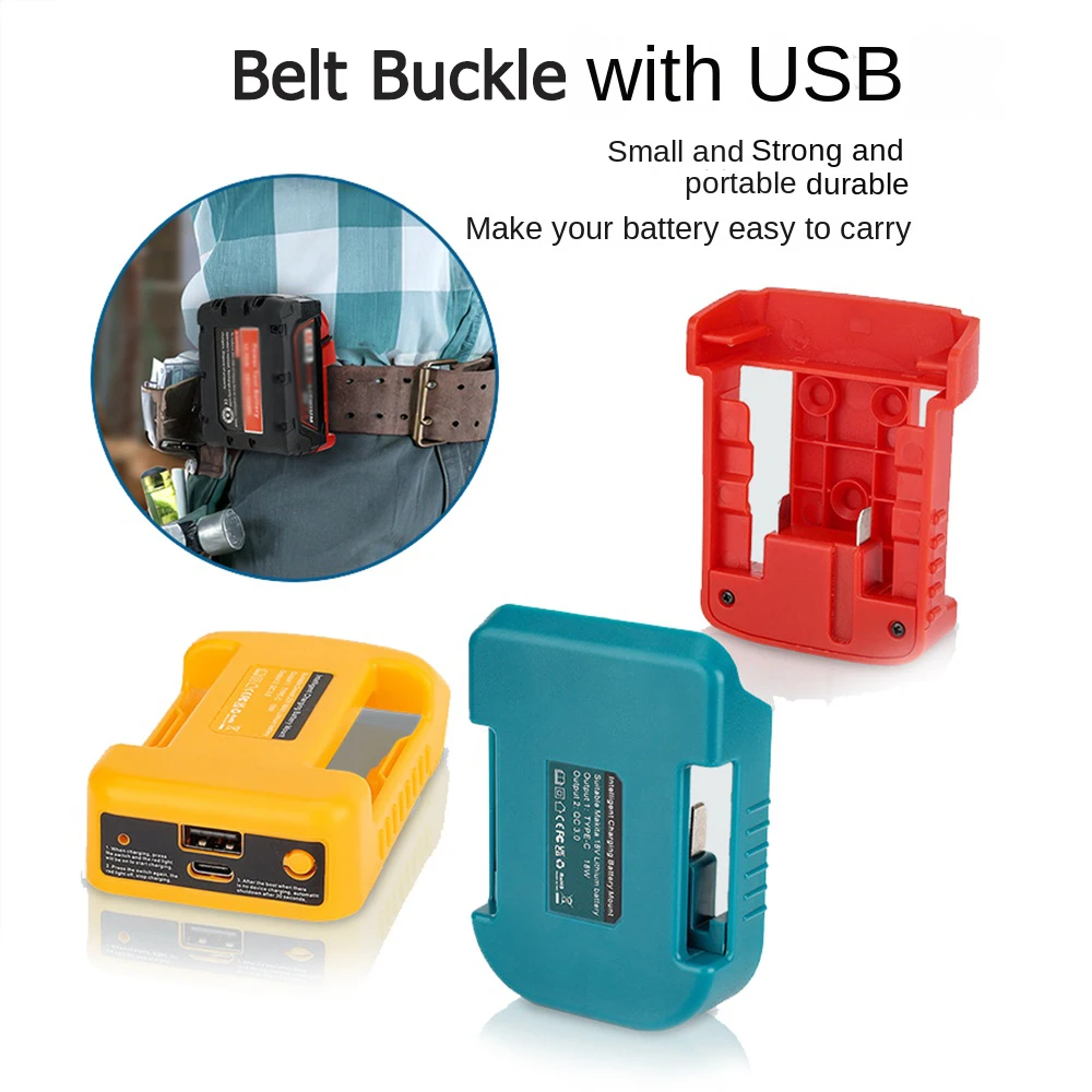 Пряжка для ремня USB Type-C Быстрая зарядка для Makita для Dwalt 18 в электрический инструмент литиевая батарея
Пряжка для ремня USB Type-C Быстрая зарядка для Makita для Dwalt 18 в электрический инструмент литиевая батарея