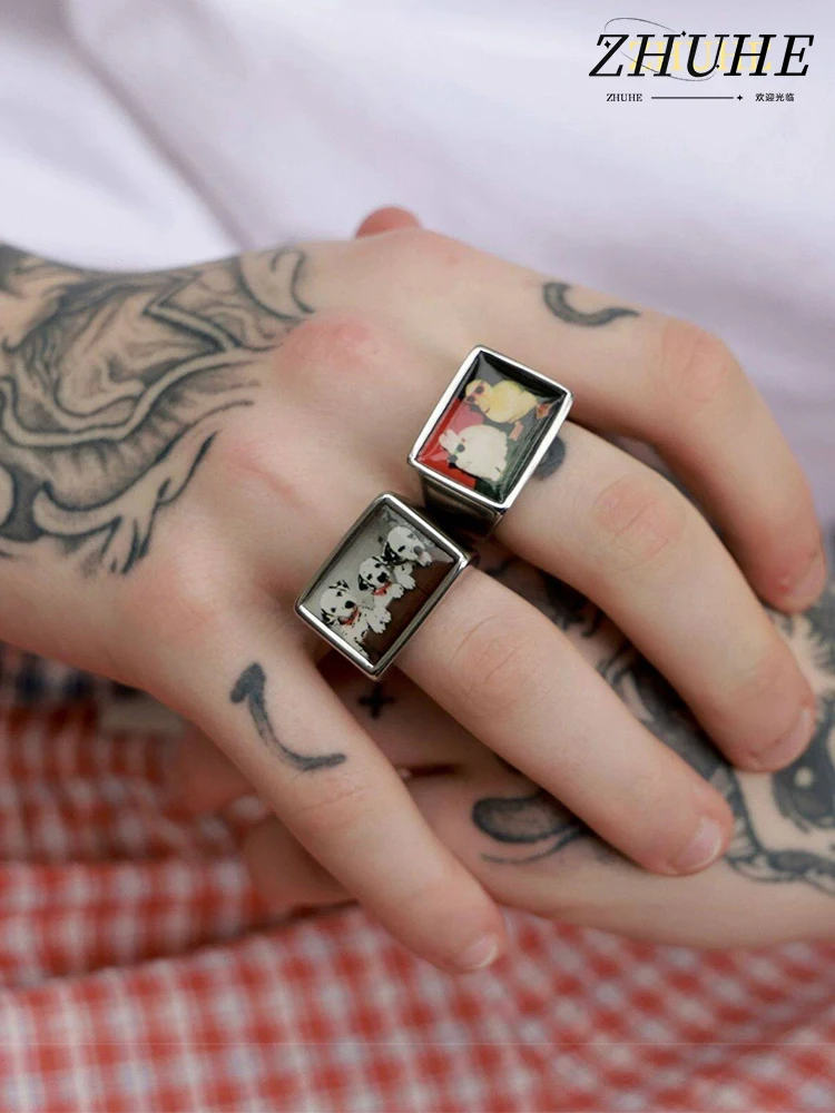 Copper Alloy Cute Puppy Print Signet Ring Jewelry Accessories Men Women Fun Pet Photo Design Fashion Finger Ring For Daily Styli
Copper Alloy Cute Puppy Print Signet Ring Jewelry Accessories Men Women Fun Pet Photo Design Fashion Finger Ring For Daily Styli