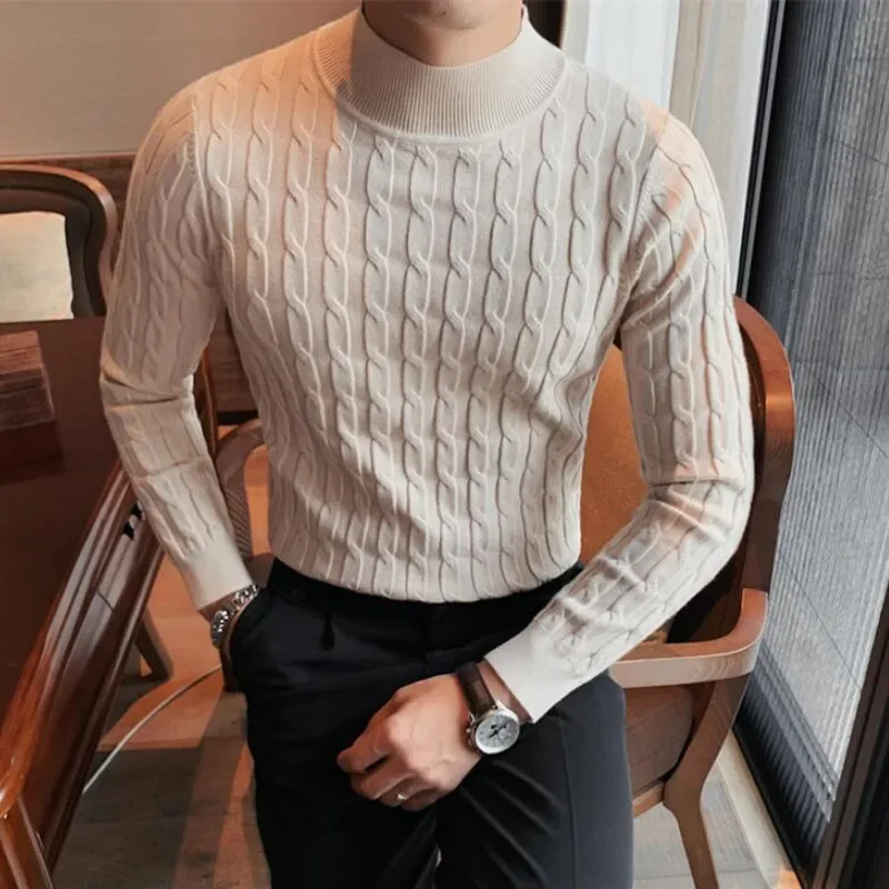 New Winter Mens Casual Turtleneck Pullover Men's Long Sleeve Striped Sweater Korean Style Fashion Warm Knitted Sweater S-3XL
New Winter Mens Casual Turtleneck Pullover Men's Long Sleeve Striped Sweater Korean Style Fashion Warm Knitted Sweater S-3XL
