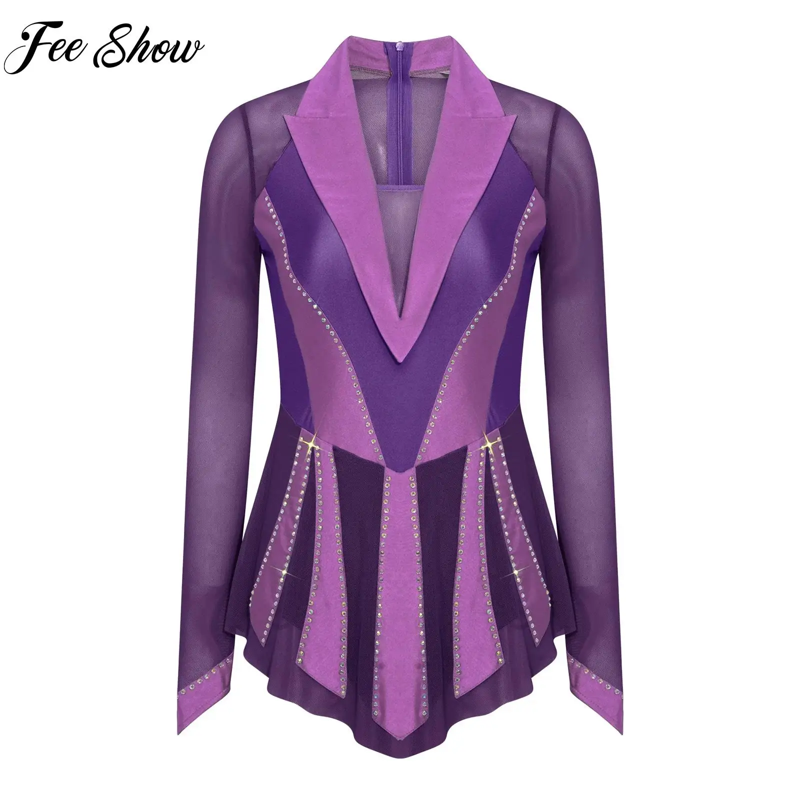 Long Sleeve Lyrical Modern Dance Dresses for Women Rhinestone Ballet Tutu Gymnastics Leotard Figure Skating Performance Costume
Long Sleeve Lyrical Modern Dance Dresses for Women Rhinestone Ballet Tutu Gymnastics Leotard Figure Skating Performance Costume