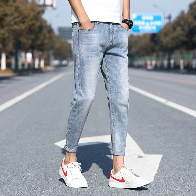 Spring Summer Slim Fit 27 Inch Youth Jeans Men's Small Size Skinny Cotton Polyester Blend Casual Straight Leg Nine-Piece Pants
Spring Summer Slim Fit 27 Inch Youth Jeans Men's Small Size Skinny Cotton Polyester Blend Casual Straight Leg Nine-Piece Pants