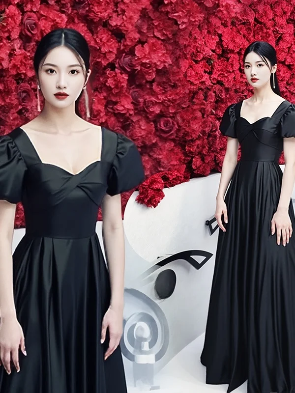 Bla Evening Gown with Bubble Sves for Piano Performances Art Exams Host Faion ow Birthday Anniversary Car ow
Bla Evening Gown with Bubble Sves for Piano Performances Art Exams Host Faion ow Birthday Anniversary Car ow