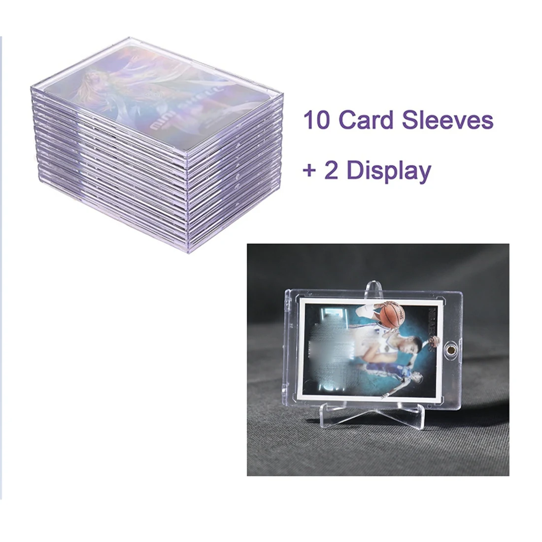 ABMW-Cards Sleeves Top Loaders 10 Hard Plastic Card Protector Clear Card Brick + 2 Display Stand
ABMW-Cards Sleeves Top Loaders 10 Hard Plastic Card Protector Clear Card Brick + 2 Display Stand