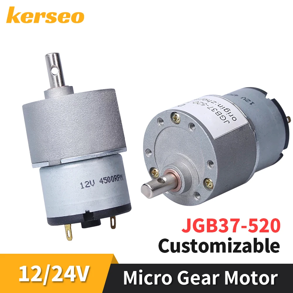 JGB37-520 Miniature High Torque Micro Metal Gear Reducer Motor 12V/24V 5RPM~750RPM Micro Speed Adjustable Forward And Reverse
JGB37-520 Miniature High Torque Micro Metal Gear Reducer Motor 12V/24V 5RPM~750RPM Micro Speed Adjustable Forward And Reverse