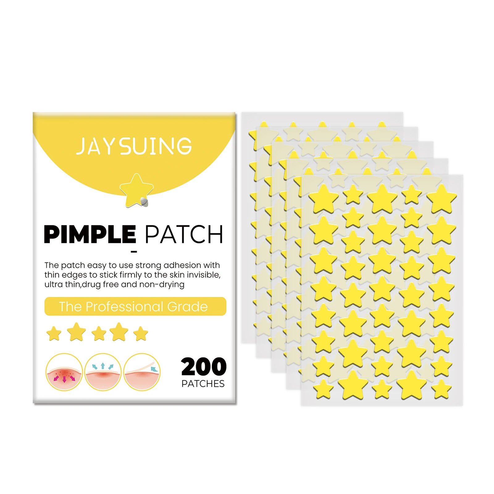 Jaysuing Star Acne Patch Clear Acne Skin Care Facial Cover Acne Invisible Acne Patch 2pcs
Jaysuing Star Acne Patch Clear Acne Skin Care Facial Cover Acne Invisible Acne Patch 2pcs