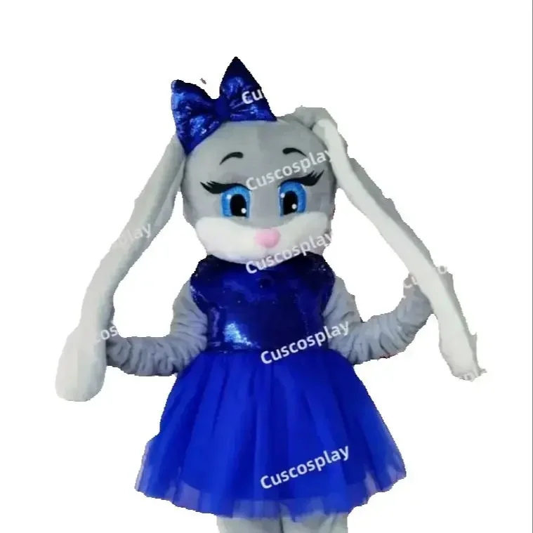 Disney Cute Grey Hare Rabbit Mascot Costume with Blue Dress Long Ears Halloween Christmas Fancy Cartoon Plush Fancy Outfits
Disney Cute Grey Hare Rabbit Mascot Costume with Blue Dress Long Ears Halloween Christmas Fancy Cartoon Plush Fancy Outfits