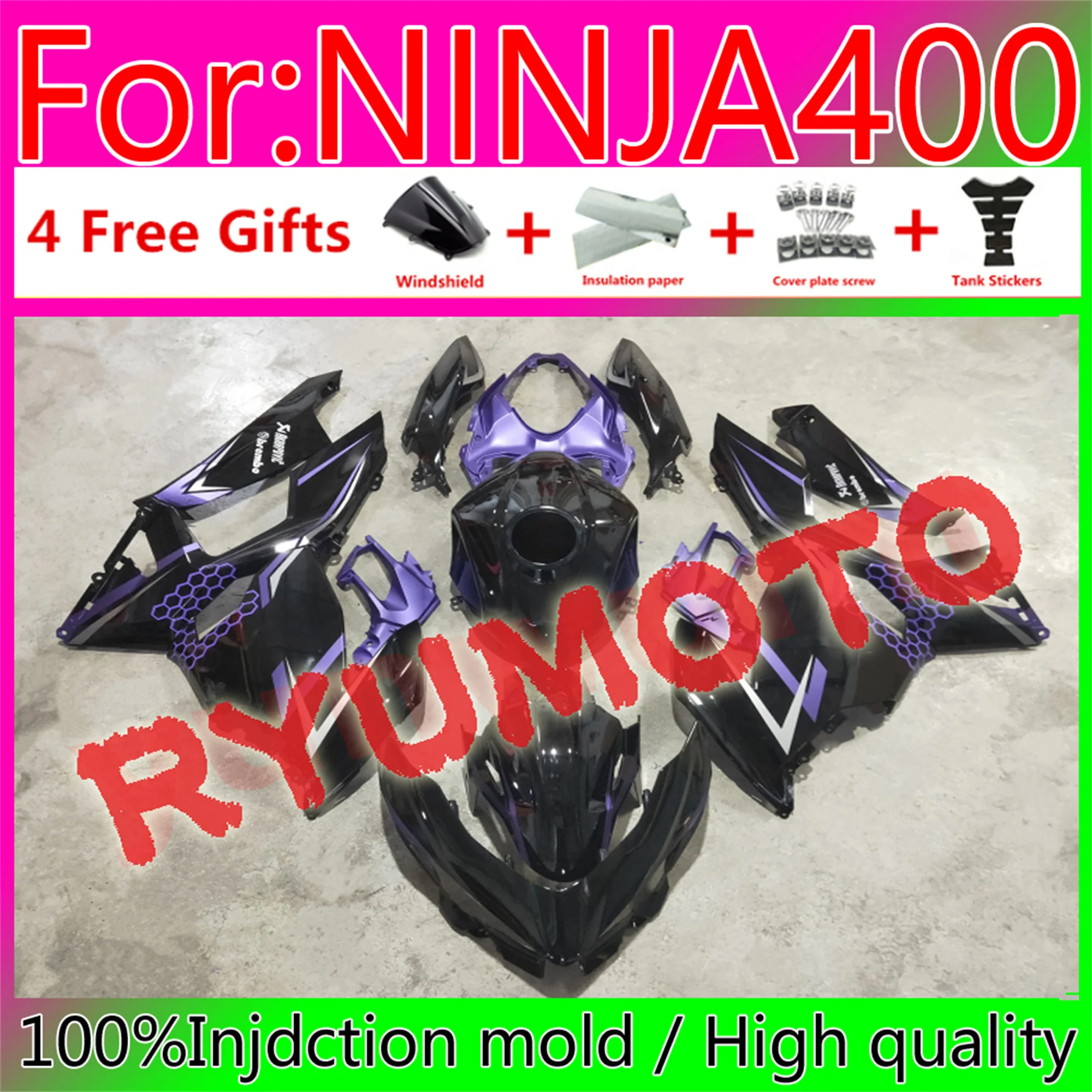 Motorcycle Whole Injection mold Fairings Kit For Kawasaki Ninja400 Ninja 400 2018 2021 18 19 20 21 fairing
Motorcycle Whole Injection mold Fairings Kit For Kawasaki Ninja400 Ninja 400 2018 2021 18 19 20 21 fairing