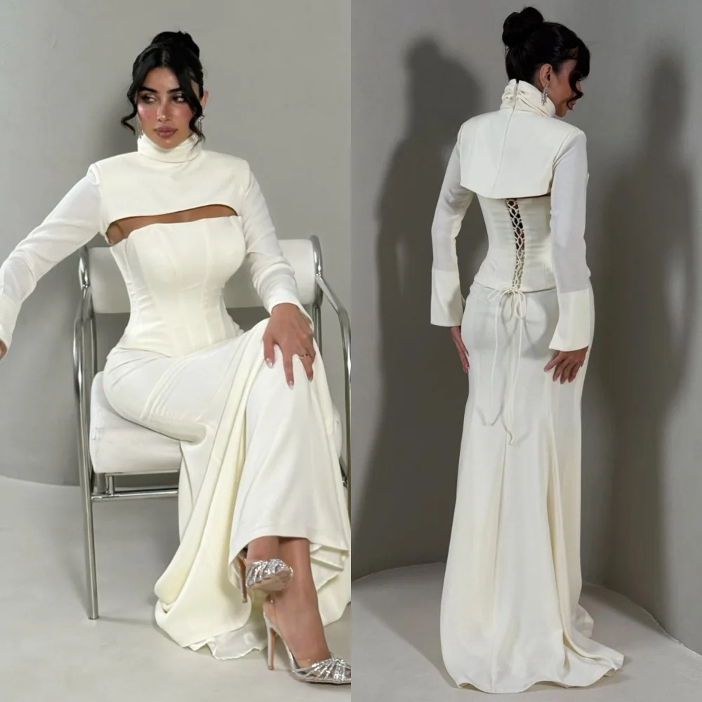 Customized Fashion Matching Chiffon Pleat A-line High CollarLong Dresses Bespoke Occasion Modern Style
Customized Fashion Matching Chiffon Pleat A-line High CollarLong Dresses Bespoke Occasion Modern Style