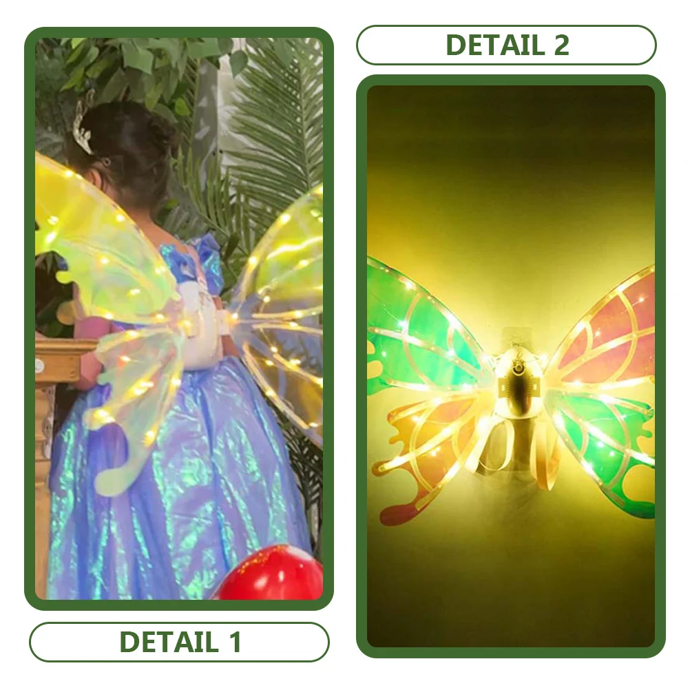 1 set Wings Light Up Fairy Wings For Women Kids Party Stage Cosplay Costume Accessories Glow Party Props
1 set Wings Light Up Fairy Wings For Women Kids Party Stage Cosplay Costume Accessories Glow Party Props