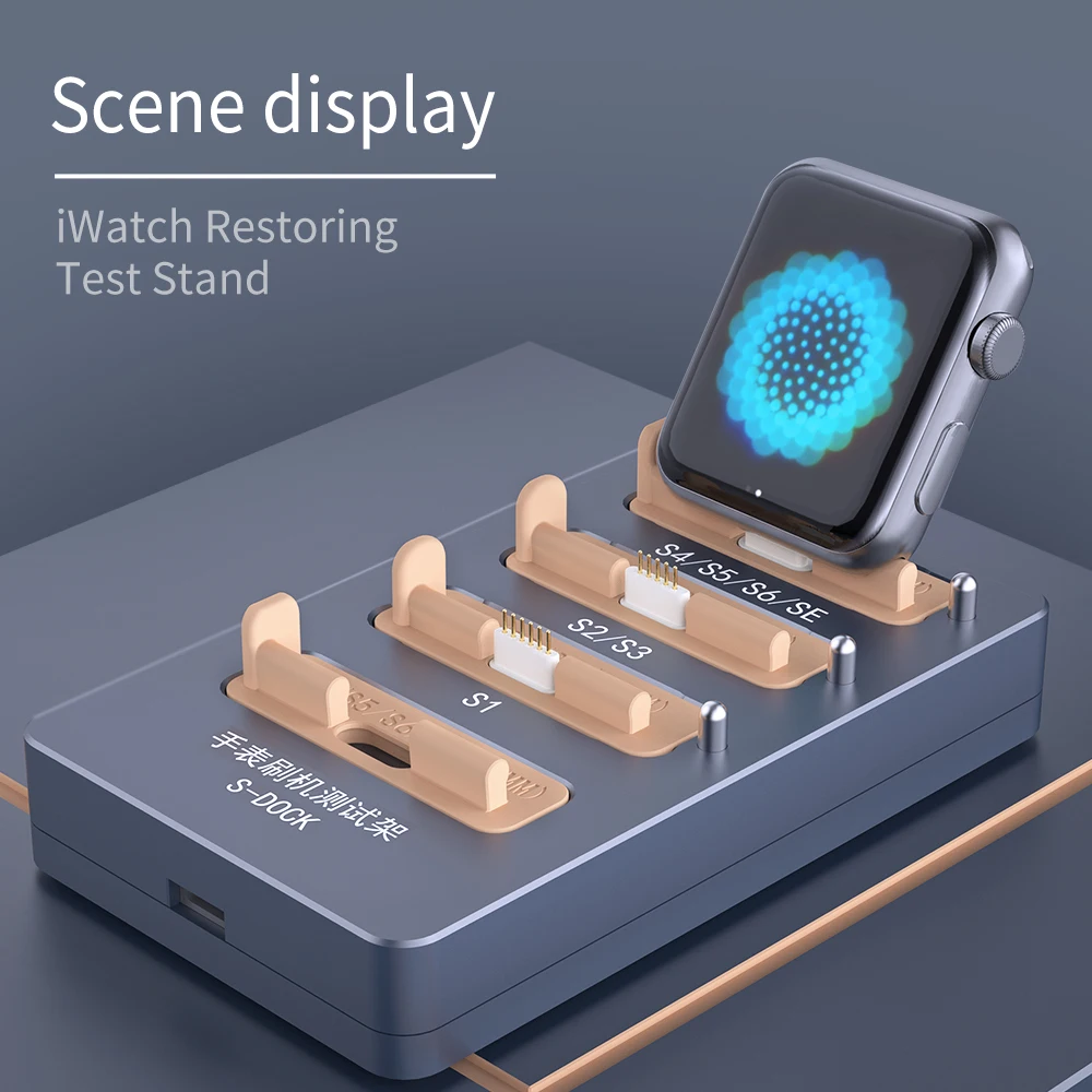 AIXUN S-DOCK iWatch Restoring Test Stand/work for S1,S2,S3,S4,S5,S6,SE (40mm&44mm)/ Free firmware
AIXUN S-DOCK iWatch Restoring Test Stand/work for S1,S2,S3,S4,S5,S6,SE (40mm&44mm)/ Free firmware