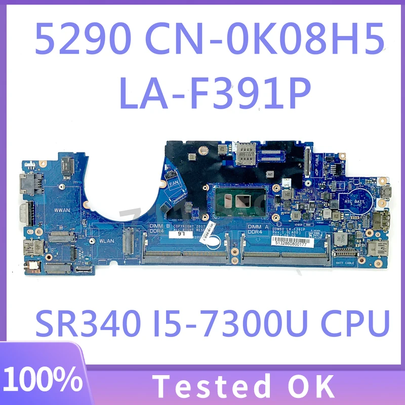 Mainboard CN-0K08H5 0K08H5 K08H5 With SR340 I5-7300U CPU For DELL 5290 Laptop Motherboard DDM60 LA-F391P 100% Fully Working Well
Mainboard CN-0K08H5 0K08H5 K08H5 With SR340 I5-7300U CPU For DELL 5290 Laptop Motherboard DDM60 LA-F391P 100% Fully Working Well