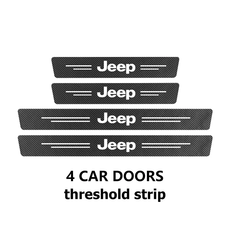 Auto Door Sill Scratch Protector Sticker for Jeep Renegade Wrangler JK JL Grand Cherokee Compass Carbon Fiber Car Accessories
Auto Door Sill Scratch Protector Sticker for Jeep Renegade Wrangler JK JL Grand Cherokee Compass Carbon Fiber Car Accessories
