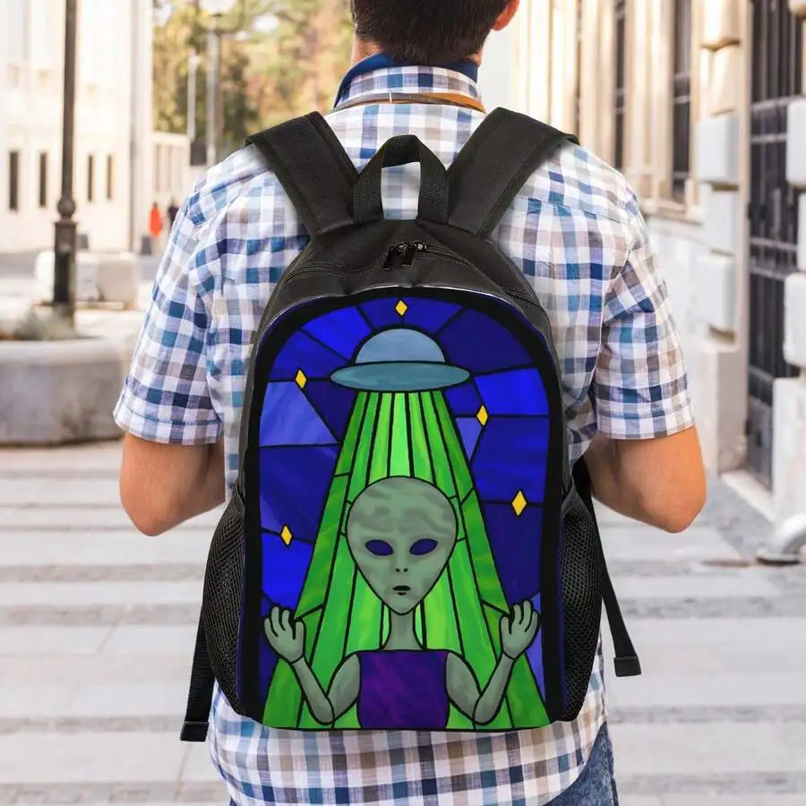 Stained Glass Alien Design Backpack For Adults, Casual Style Outdoor Commuting Bag
Stained Glass Alien Design Backpack For Adults, Casual Style Outdoor Commuting Bag