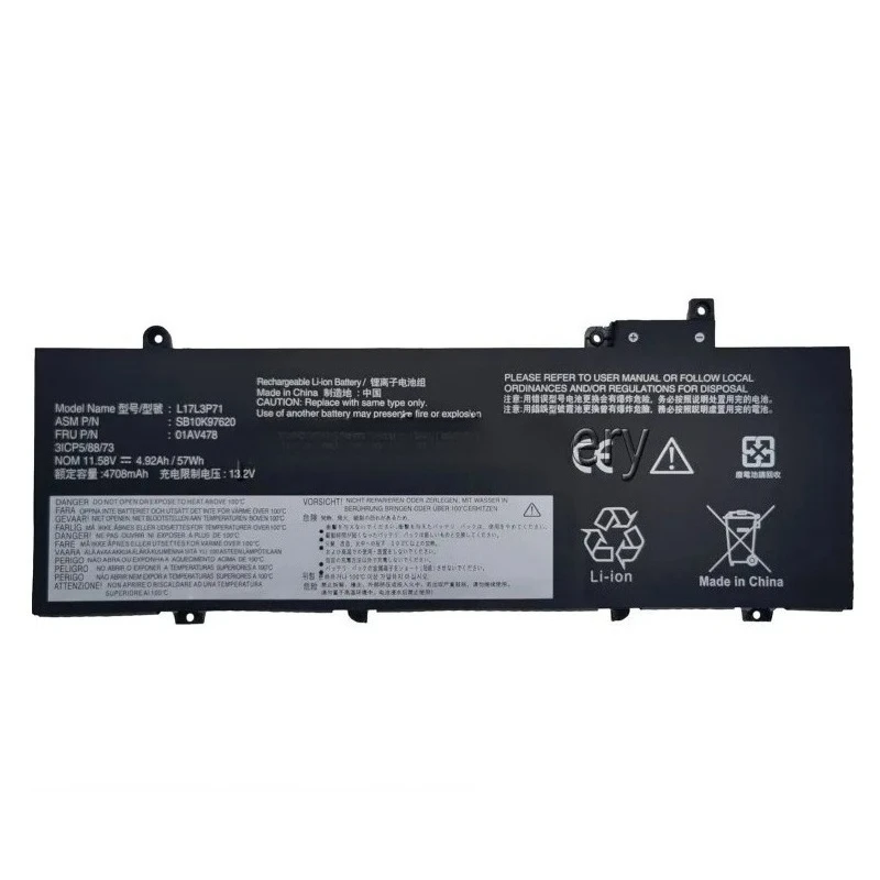 L17L3P71 01AV478 L17M3P72 - New battery for T480s series laptops
L17L3P71 01AV478 L17M3P72 - New battery for T480s series laptops