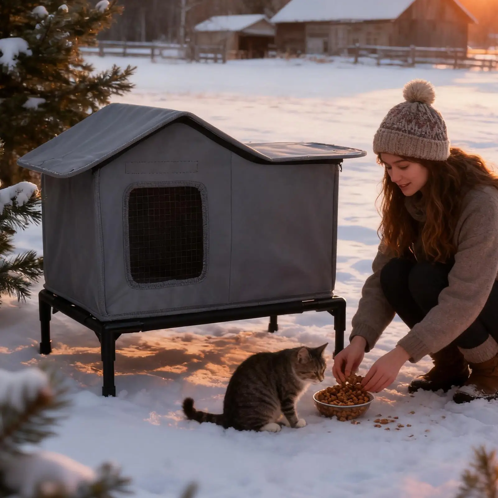 Зимнее тепло, укрытие для кошек, уличный спальный домик для бродячих кошек, морозостойкие спальные кровати в виде пещеры для домашних животных для сада, патио, заднего двора
Зимнее тепло, укрытие для кошек, уличный спальный домик для бродячих кошек, морозостойкие спальные кровати в виде пещеры для домашних животных для сада, патио, заднего двора