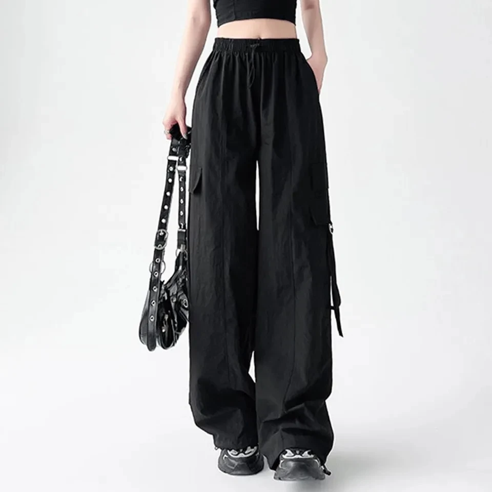 Y2K Wide Leg Cargo Pants For Women Streetwear Multi-Pocket Hop Pants Female Drawstring Waist Baggy Sweatpants Pantalones
Y2K Wide Leg Cargo Pants For Women Streetwear Multi-Pocket Hop Pants Female Drawstring Waist Baggy Sweatpants Pantalones