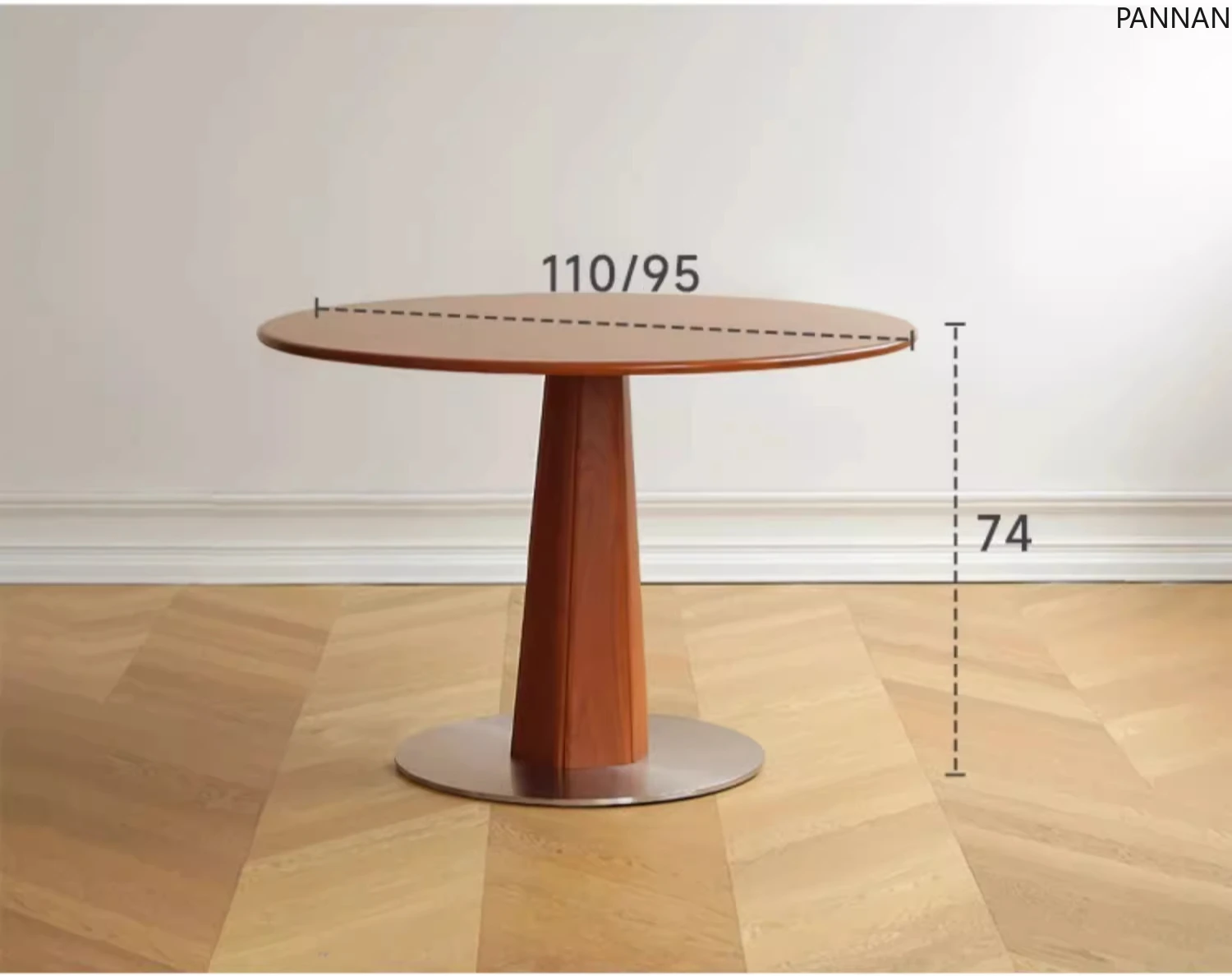 Solid wood round dining table cherry wood rock slab small apartment retro round eating table medieval round table
Solid wood round dining table cherry wood rock slab small apartment retro round eating table medieval round table