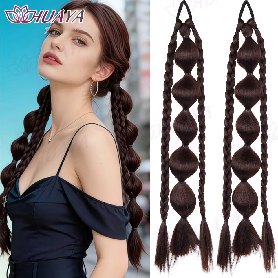 HY Braided Ponytail Synthetic Wig for Women Elastic Band Style Bubble Braided Ponytail Suitable for Everyday Wear and Holidays
HY Braided Ponytail Synthetic Wig for Women Elastic Band Style Bubble Braided Ponytail Suitable for Everyday Wear and Holidays