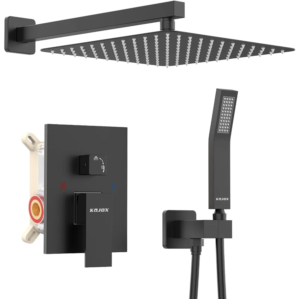 Bathroom Luxury Mixer Combo Set 12 Inch Black Shower System With Rain Shower Head Showers for the Bathroom Faucet Home
Bathroom Luxury Mixer Combo Set 12 Inch Black Shower System With Rain Shower Head Showers for the Bathroom Faucet Home