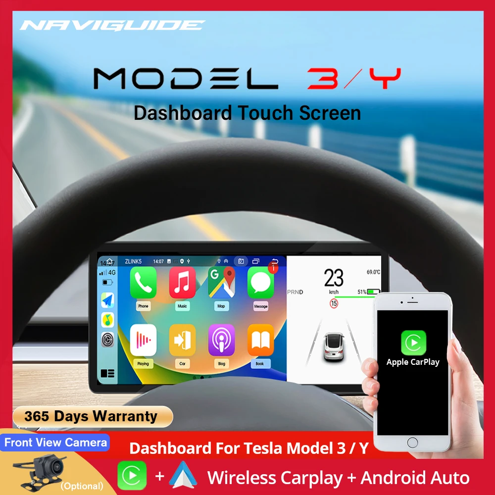 Naviguide 10.25 inch Center Console Dashboard Touch Screen For Tesla Model 3 Y Andriod12 Wireless Carplay Android Auto Displayer
Naviguide 10.25 inch Center Console Dashboard Touch Screen For Tesla Model 3 Y Andriod12 Wireless Carplay Android Auto Displayer