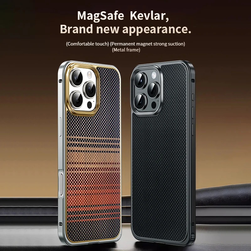 Metal Frame Carbon Fiber Texture Magsafe Phone Case For iPhone 16 15 14 Pro Max Magnetic Wireless Charging Shockproof Hard Cover
Metal Frame Carbon Fiber Texture Magsafe Phone Case For iPhone 16 15 14 Pro Max Magnetic Wireless Charging Shockproof Hard Cover