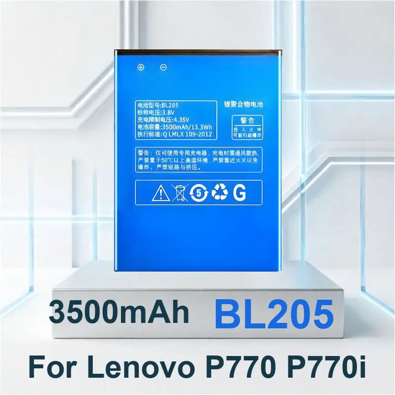 BL205 Mobile Phone Battery For Lenovo P770 P770i 3500mAh High Quality
BL205 Mobile Phone Battery For Lenovo P770 P770i 3500mAh High Quality